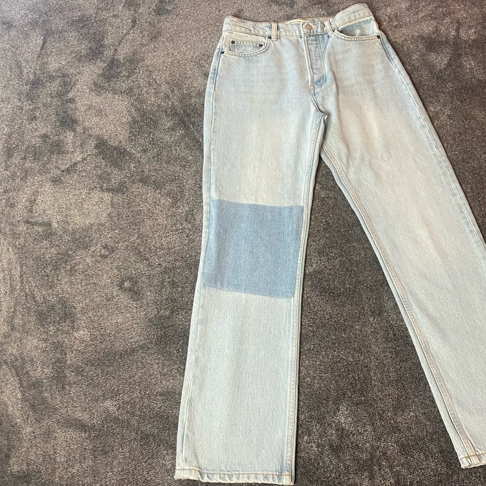 REFORMATION Tahoe Blue Jeans With Darker Blue Patch ( 26 ) - Picture 3 of 8
